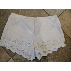 Rhythm Women's White Lace Cotton Shorts Size 8